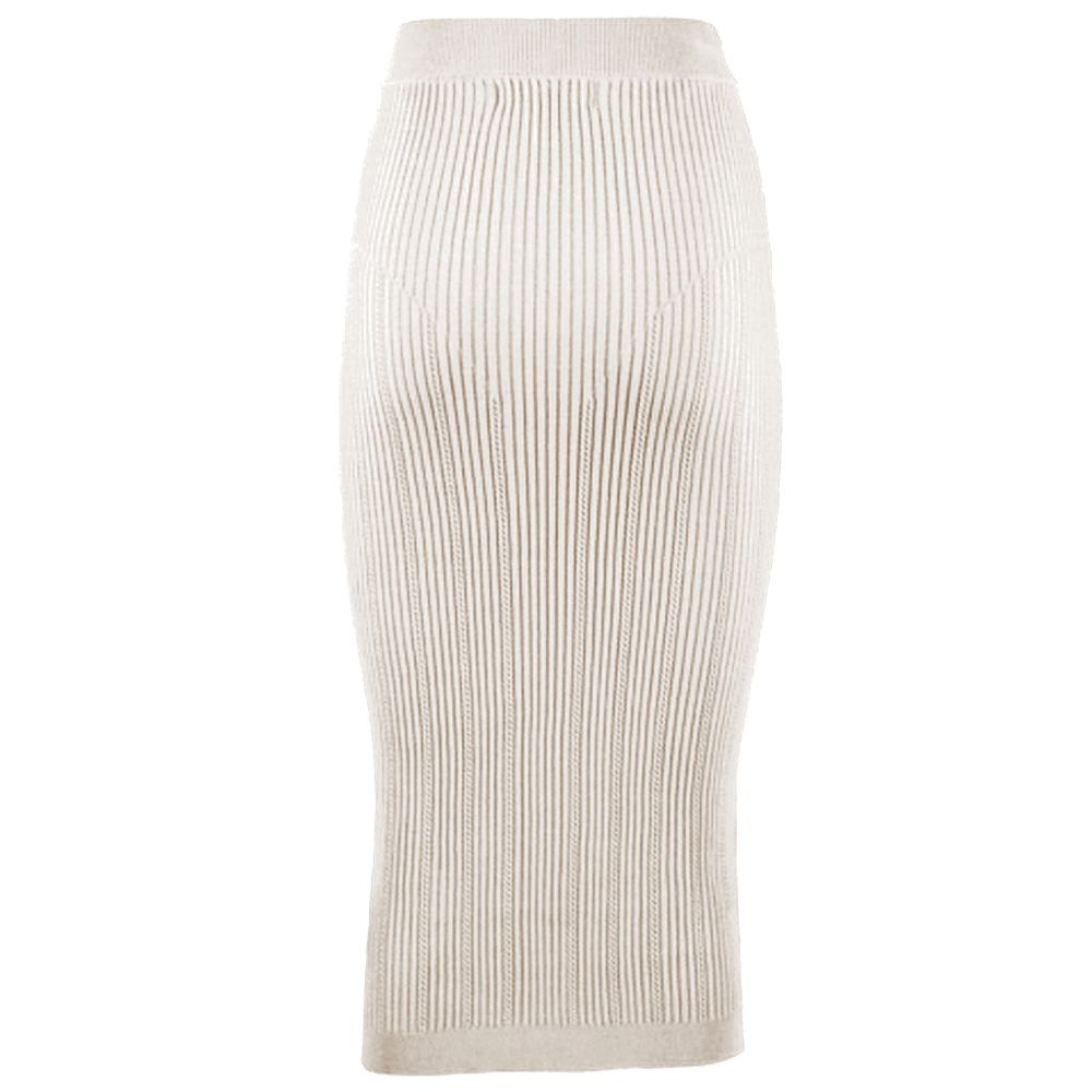 Yes Zee Beige Viscose Skirt