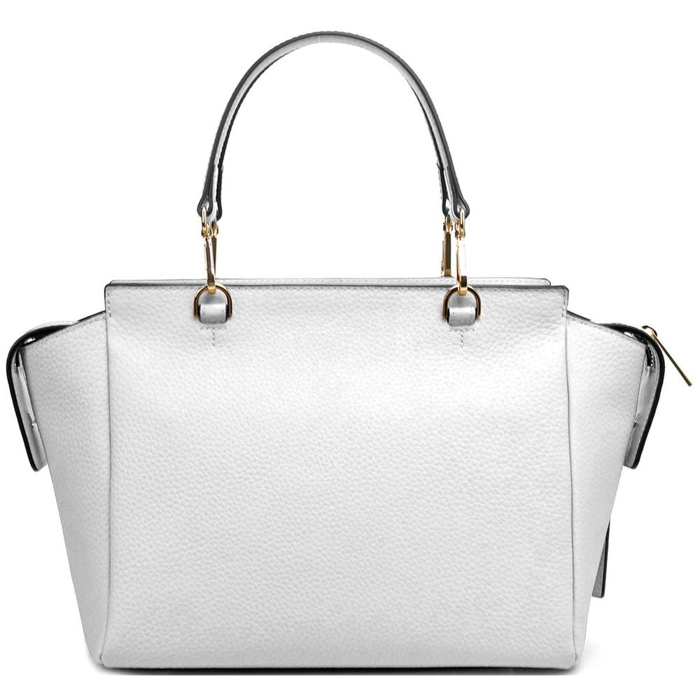 Baldinini Trend White Leather Di Calfskin Handbag