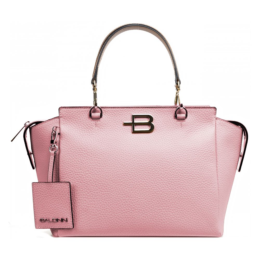 Baldinini Trend Pink Leather Di Calfskin Handbag