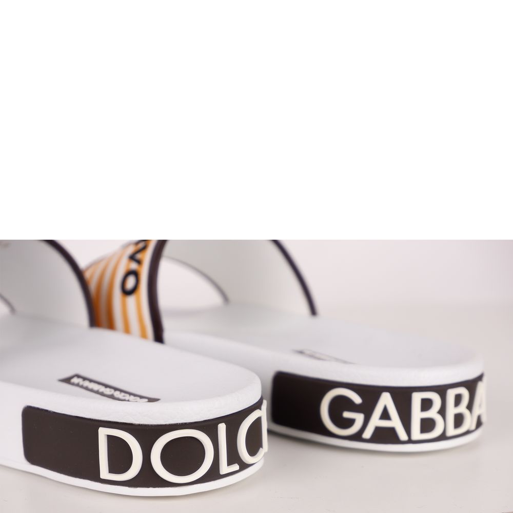 Dolce & Gabbana White Cotton Sandal