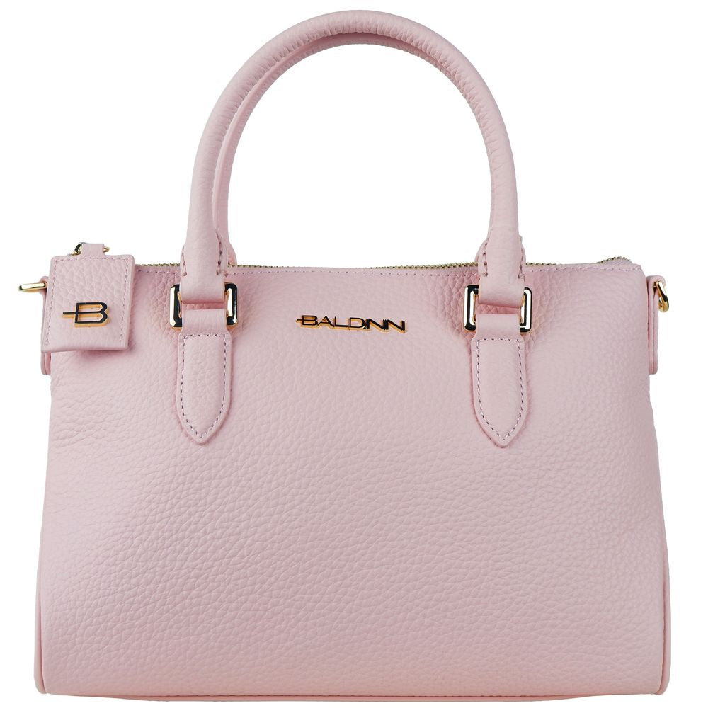 Baldinini Trend Pink Leather Di Calfskin Handbag