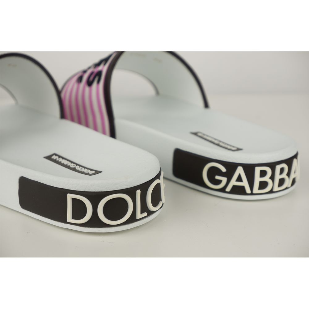 Dolce & Gabbana White Cotton Sandal