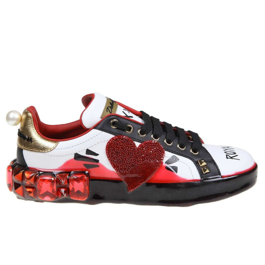 Dolce & Gabbana White Leather Di Calfskin Sneaker