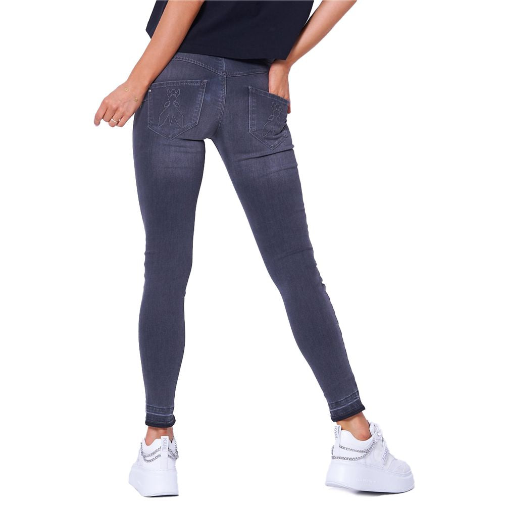 Patrizia Pepe Gray Cotton Jeans & Pant