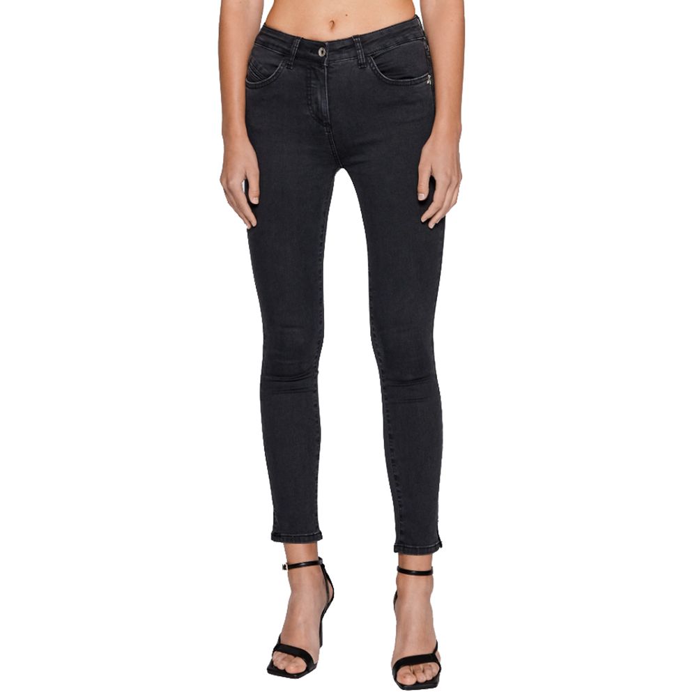 Patrizia Pepe Black Cotton Jeans & Pant