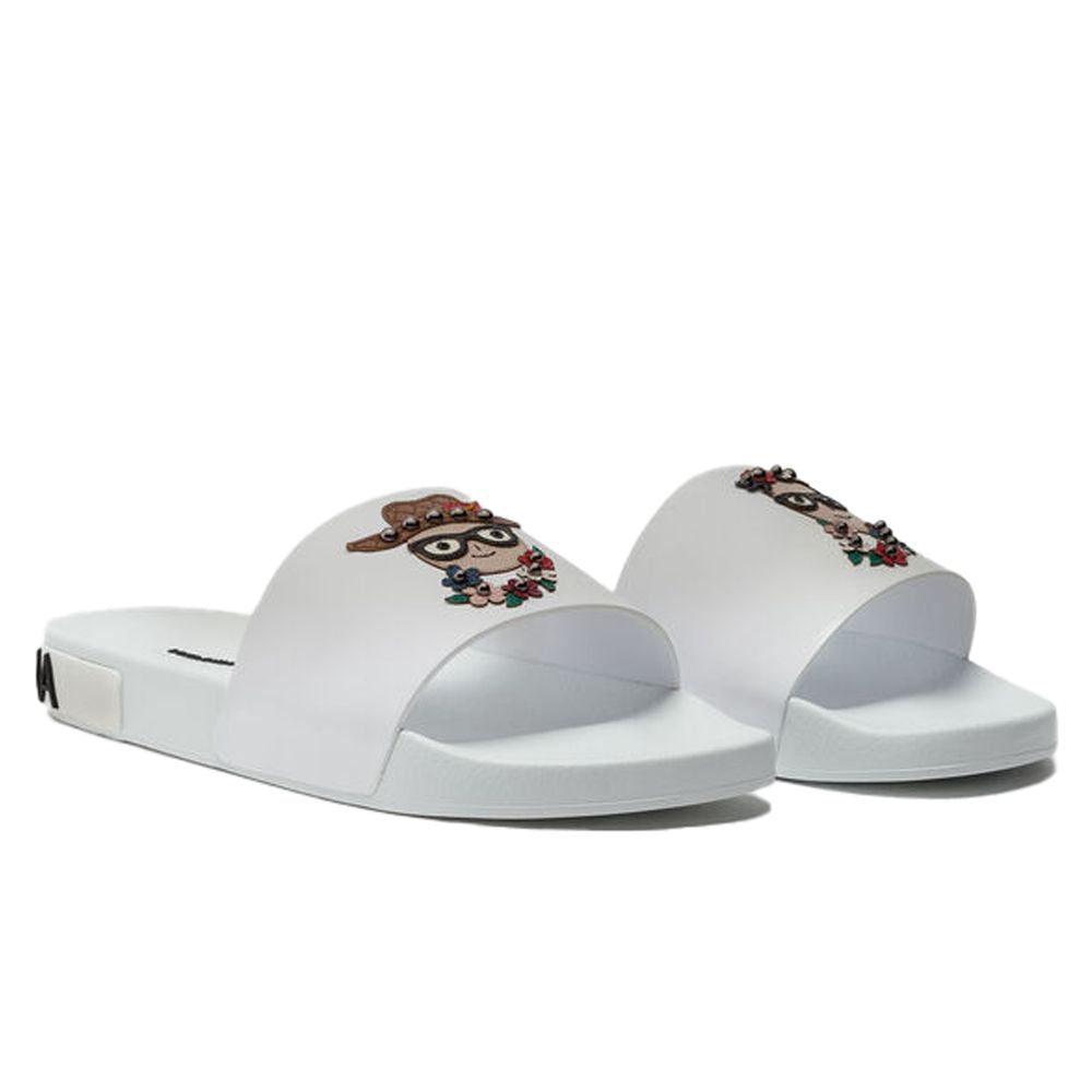 Dolce & Gabbana White Cotton Sandal