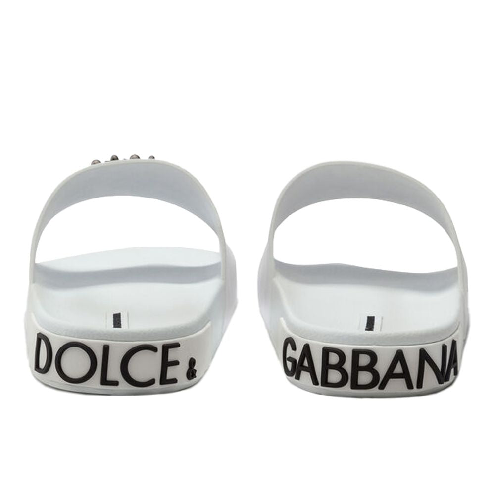 Dolce & Gabbana White Cotton Sandal