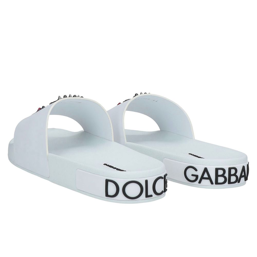 Dolce & Gabbana White Cotton Sandal