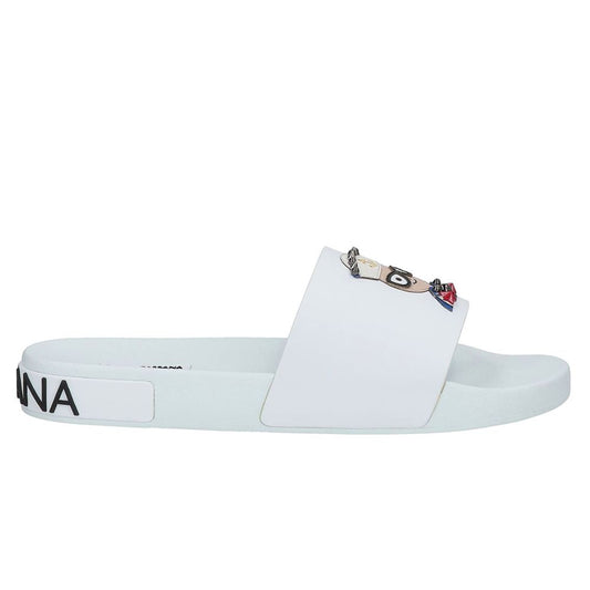 Dolce & Gabbana White Cotton Sandal