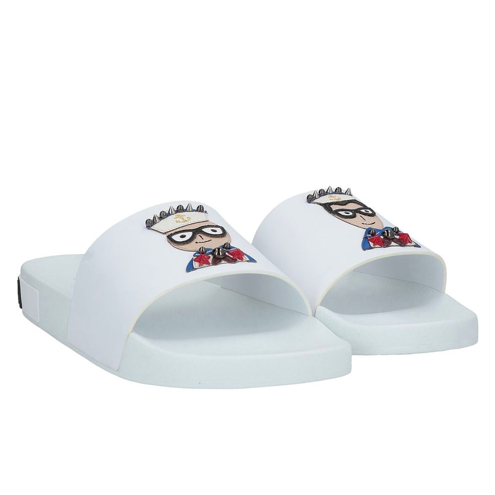 Dolce & Gabbana White Cotton Sandal