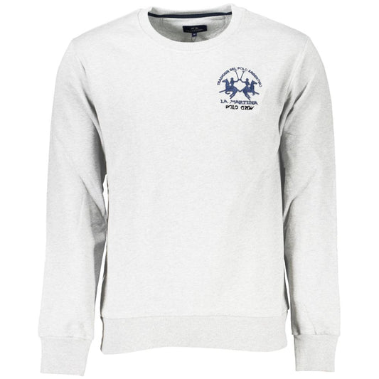 La Martina White Cotton Sweater