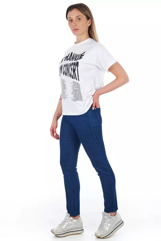 Frankie Morello Blue Cotton Jeans & Pant