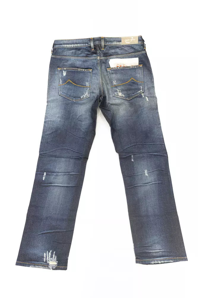 Jacob Cohen Blue Cotton Jeans & Pant