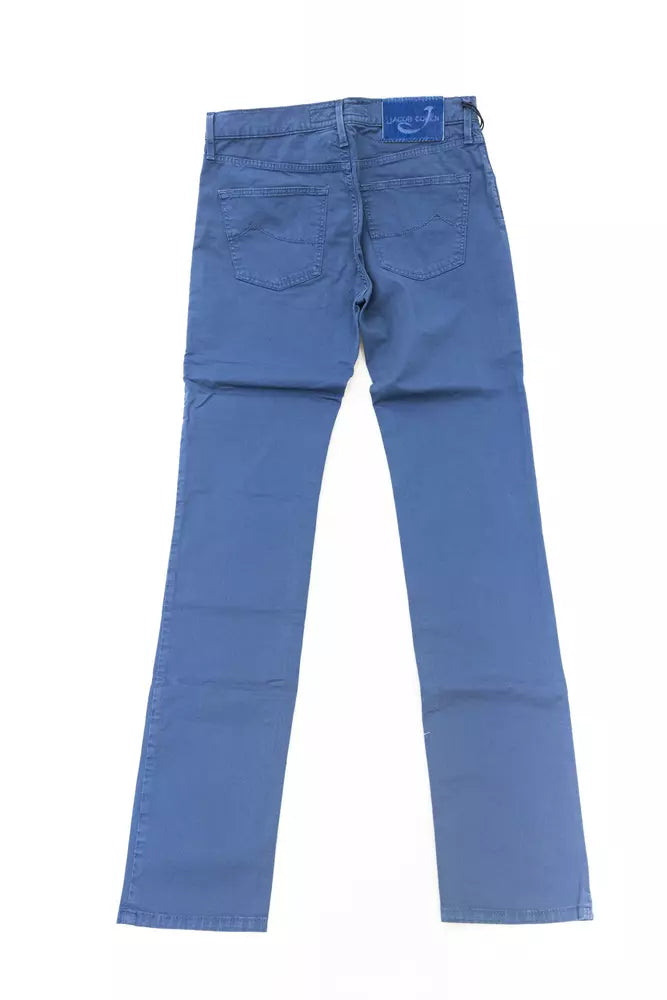 Jacob Cohen Blue Cotton Jeans & Pant