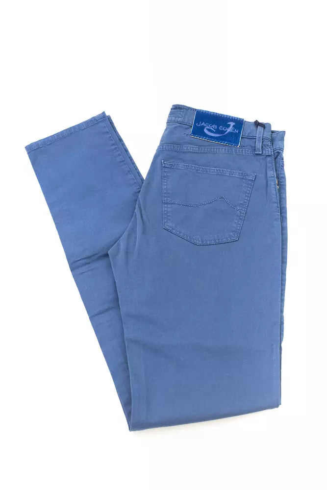 Jacob Cohen Blue Cotton Jeans & Pant