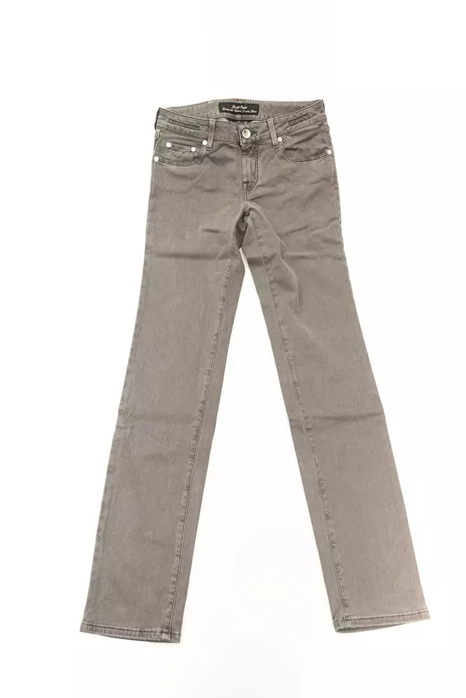 Jacob Cohen Gray Cotton-Like Jeans & Pant