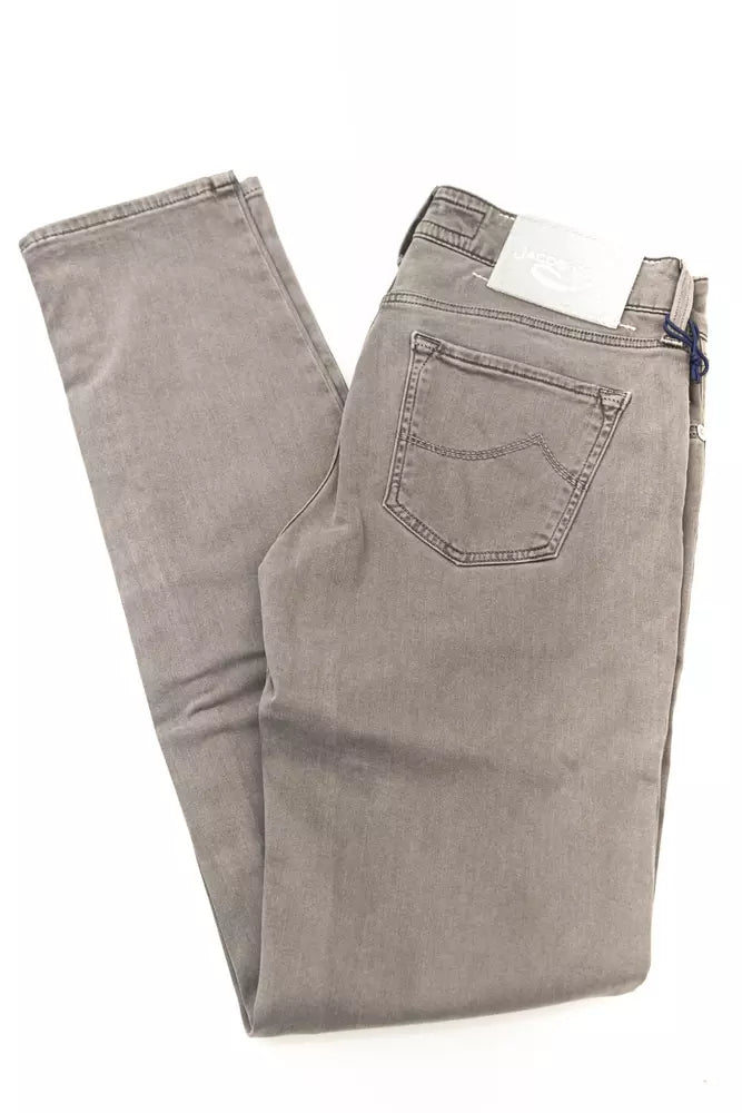 Jacob Cohen Gray Cotton-Like Jeans & Pant