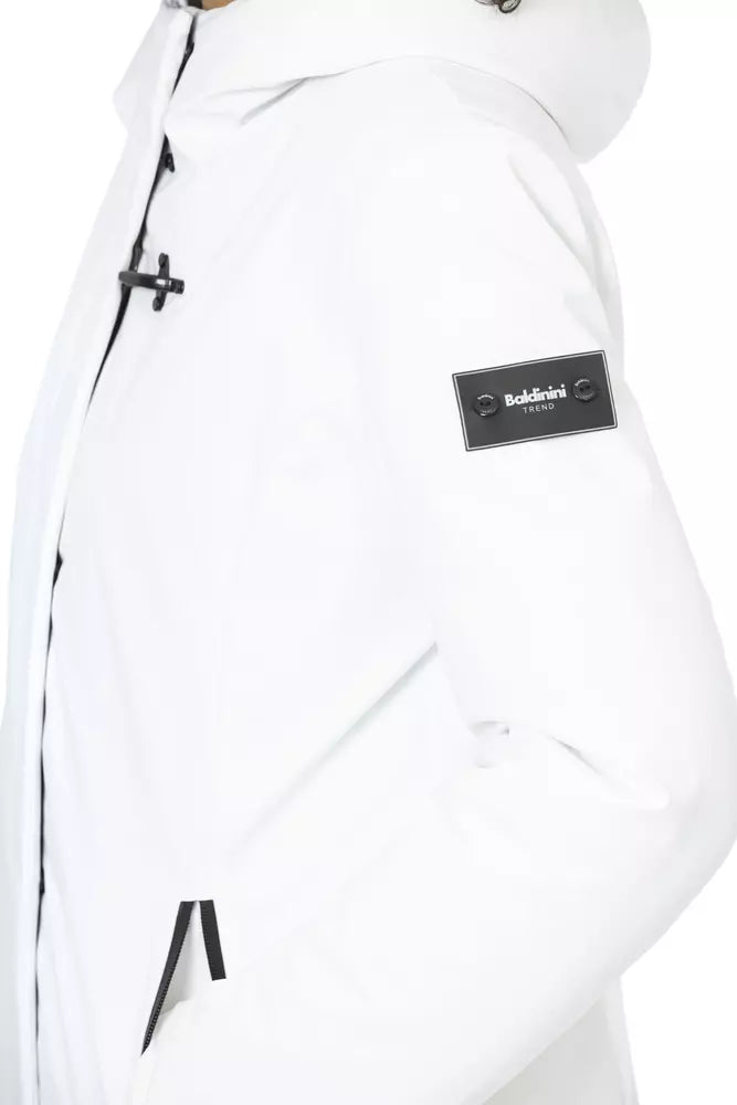 Baldinini Trend White Polyester Jackets & Coat