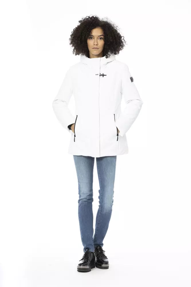 Baldinini Trend White Polyester Jackets & Coat