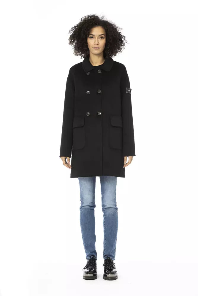 Baldinini Trend Black Wool Jackets & Coat