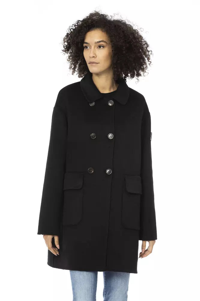 Baldinini Trend Black Wool Jackets & Coat