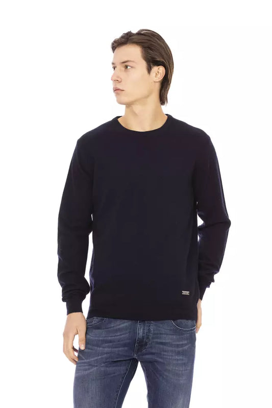 Baldinini Trend Blue Wool Sweater