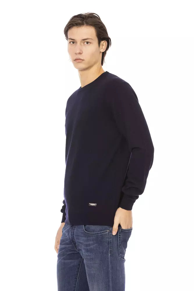 Baldinini Trend Blue Wool Sweater