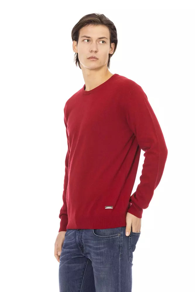 Baldinini Trend Red Wool Sweater