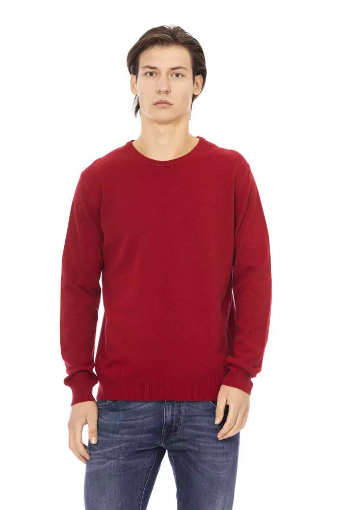 Baldinini Trend Red Wool Sweater