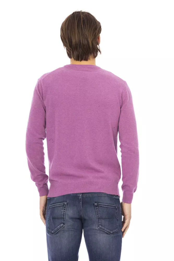 Baldinini Trend Violet Wool Sweater