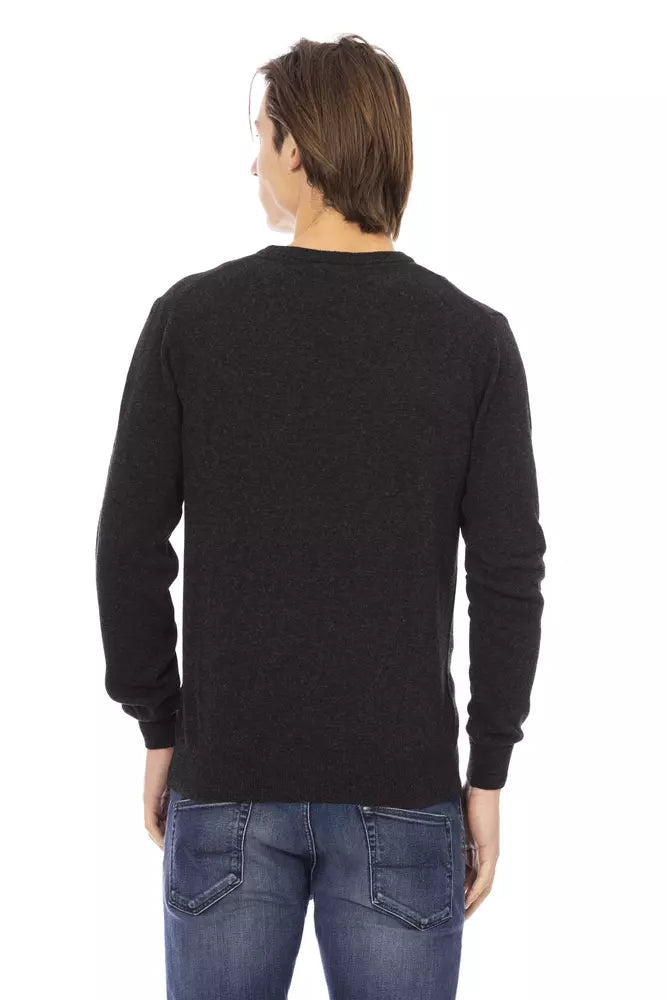 Baldinini Trend Gray Wool Sweater