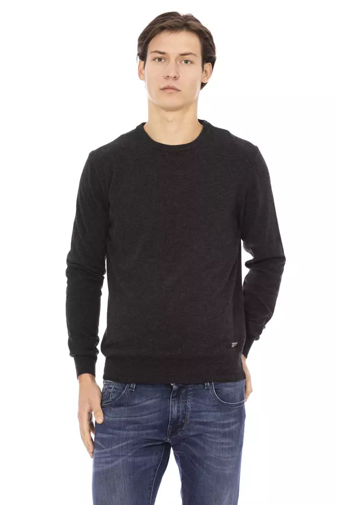 Baldinini Trend Gray Wool Sweater