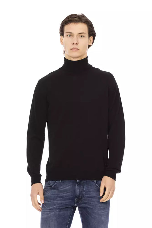 Baldinini Trend Black Fabric Sweater