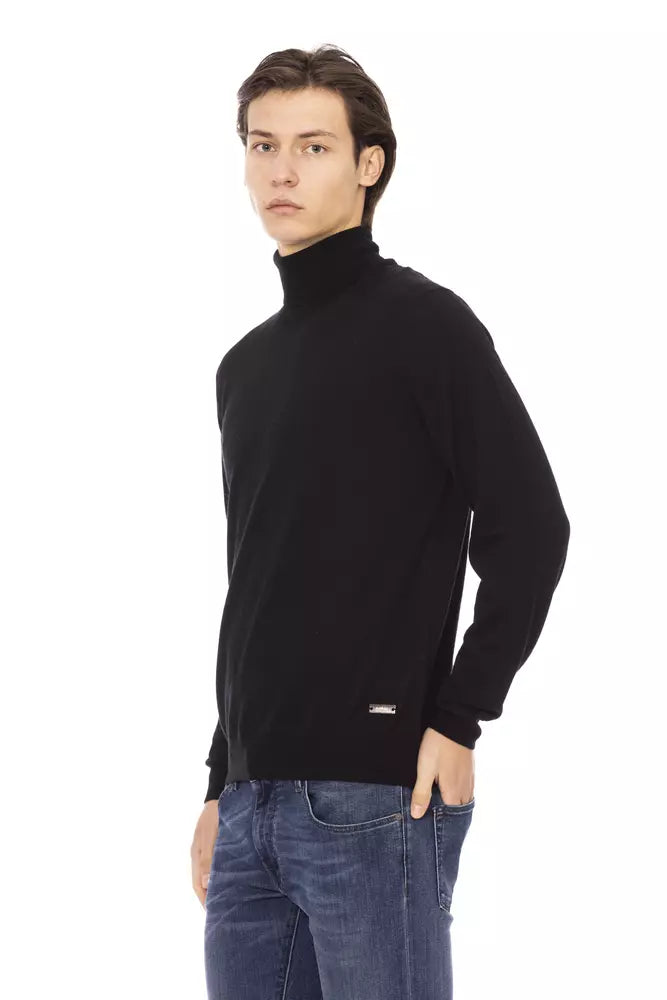 Baldinini Trend Black Fabric Sweater