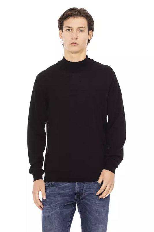 Baldinini Trend Black Fabric Sweater