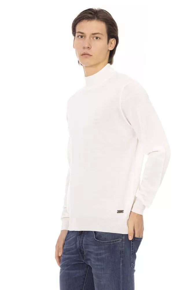 Baldinini Trend White Fabric Sweater