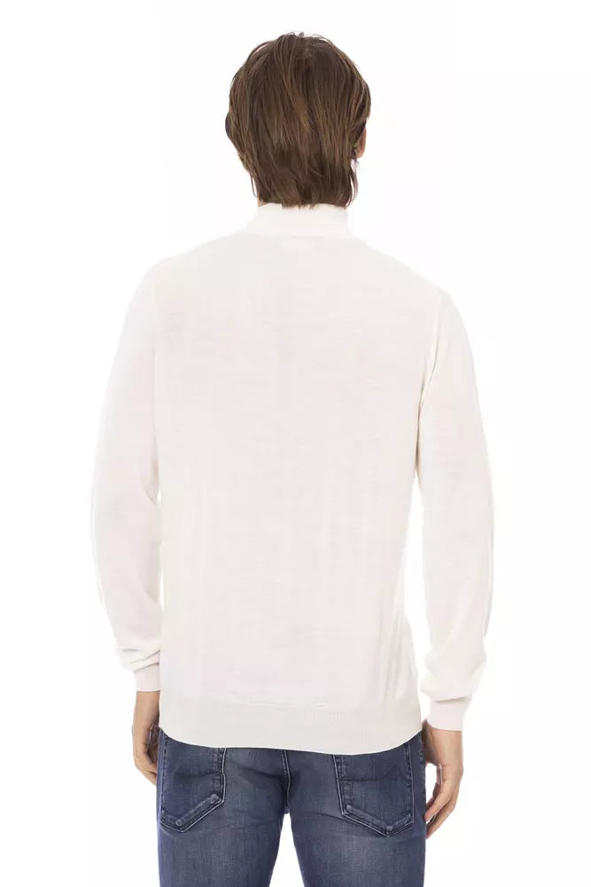 Baldinini Trend White Fabric Sweater