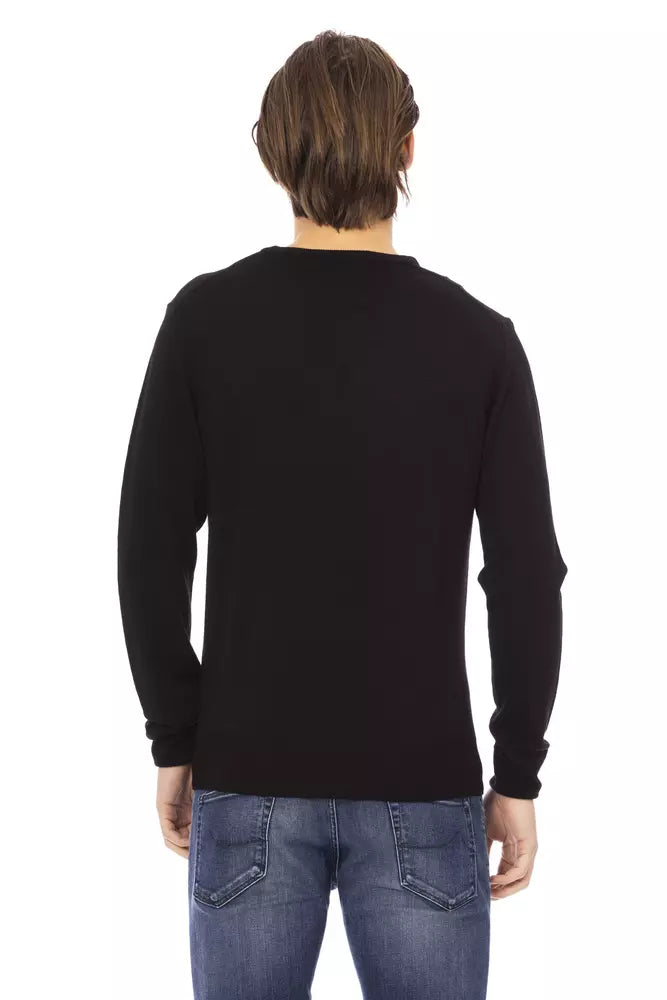 Baldinini Trend Black Fabric Sweater