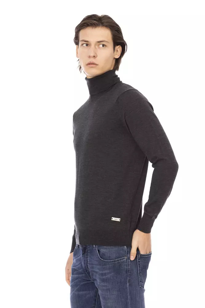 Baldinini Trend Gray Fabric Sweater