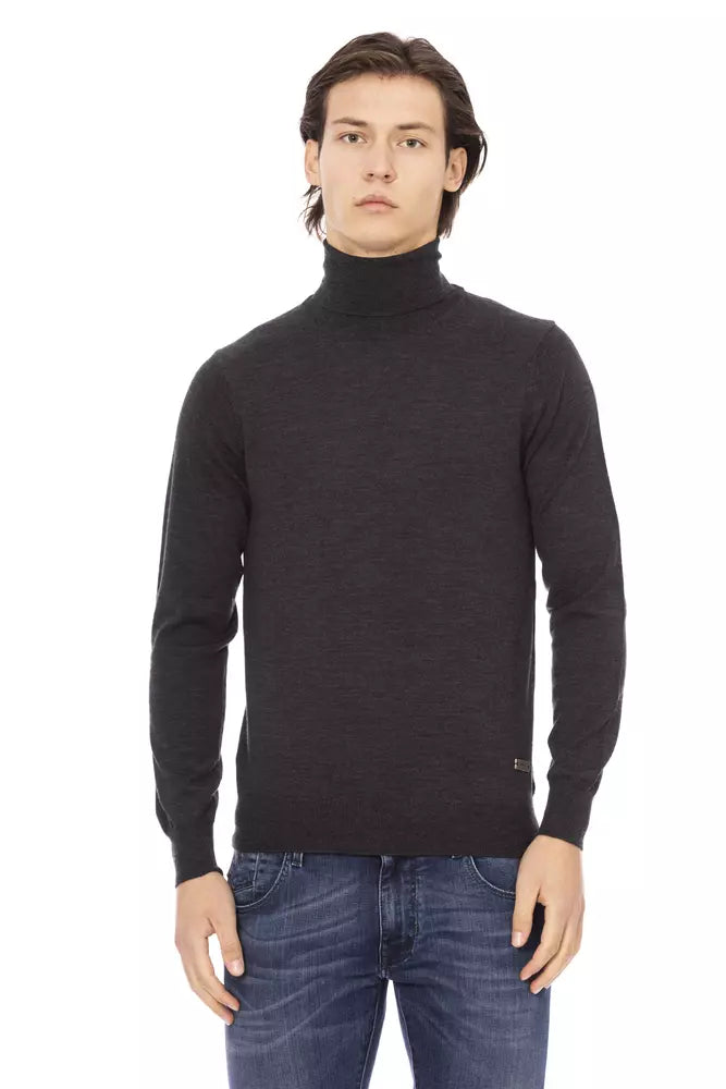 Baldinini Trend Gray Fabric Sweater