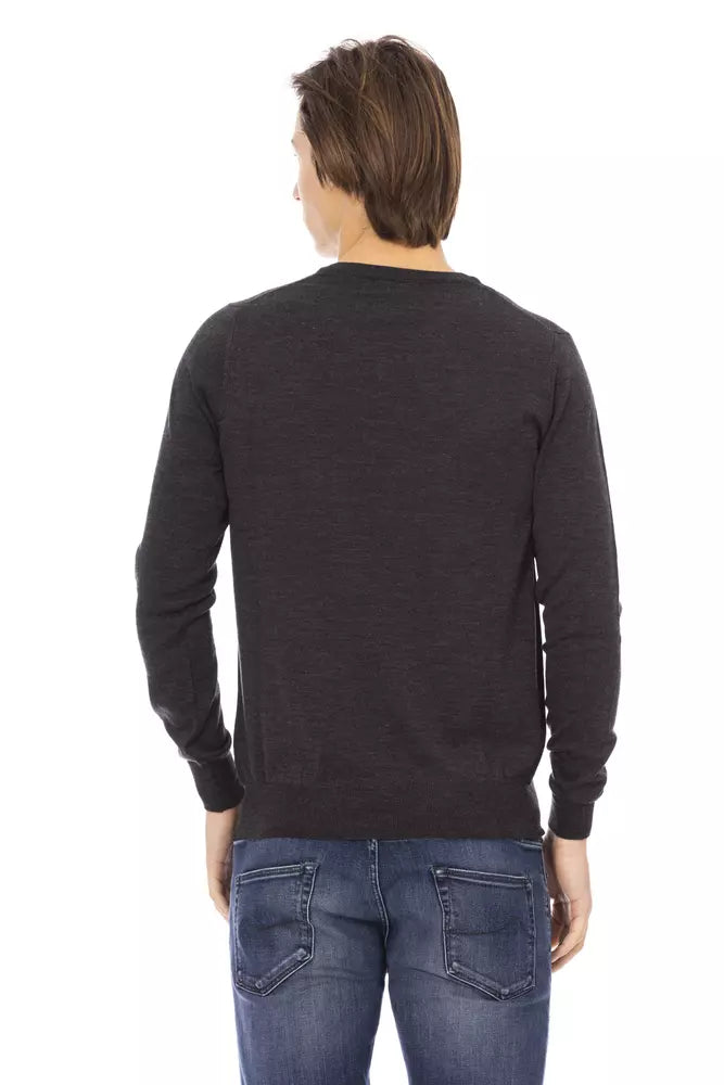 Baldinini Trend Gray Fabric Sweater