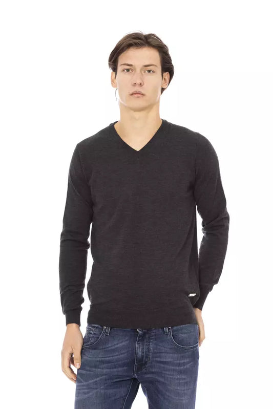 Baldinini Trend Gray Fabric Sweater