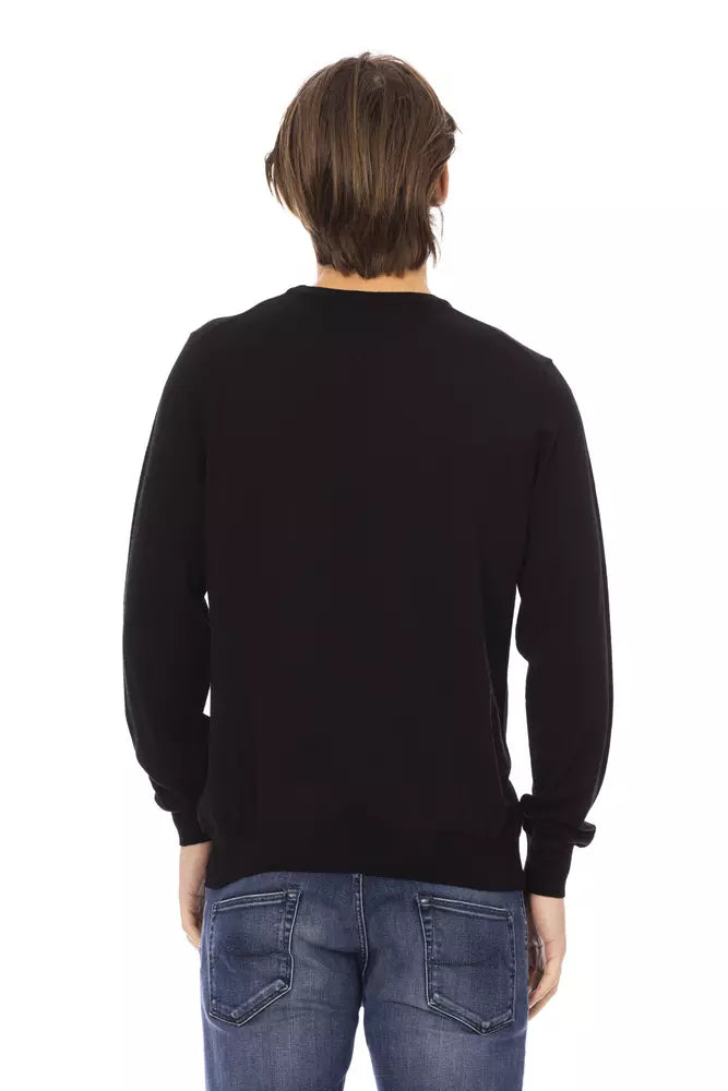 Baldinini Trend Black Fabric Sweater