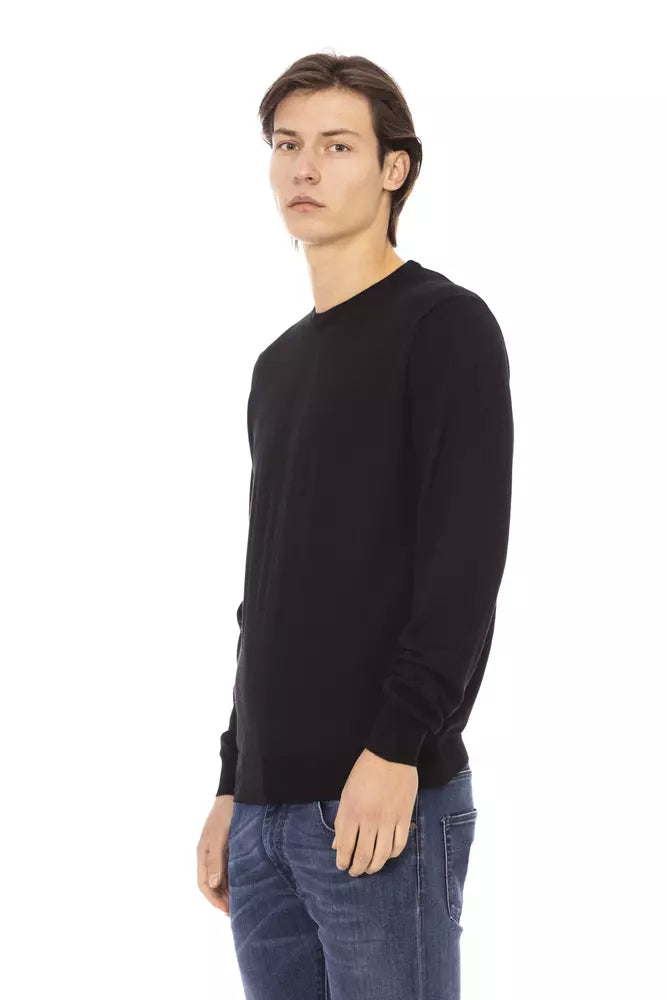 Baldinini Trend Black Fabric Sweater