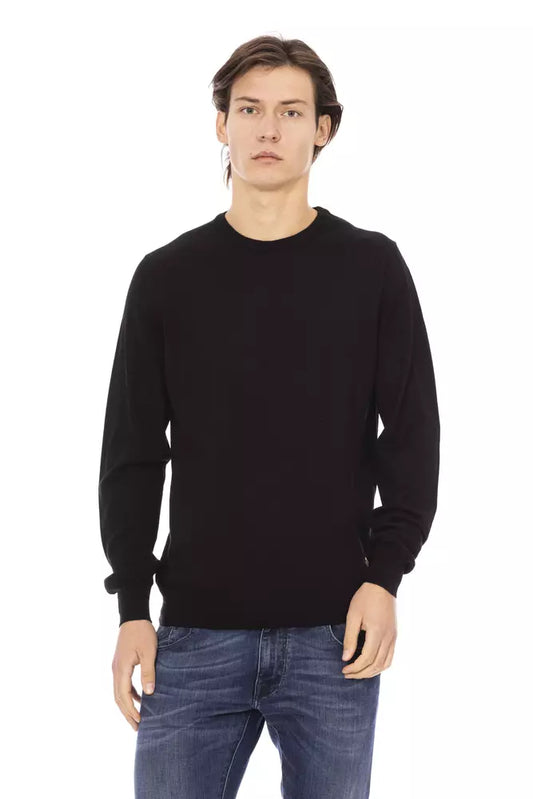 Baldinini Trend Black Fabric Sweater