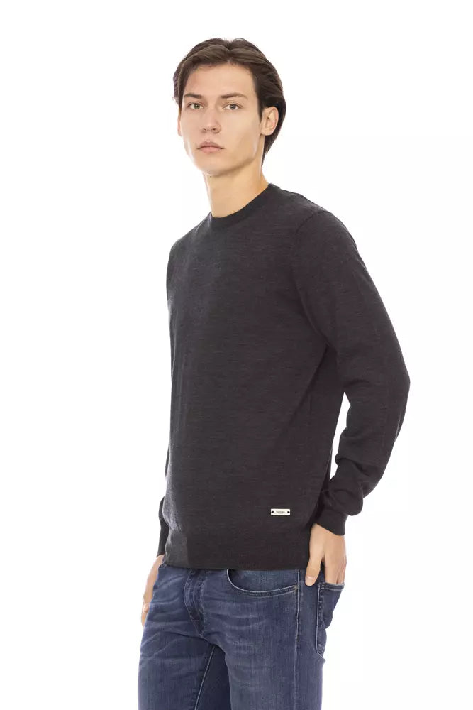 Baldinini Trend Gray Fabric Sweater