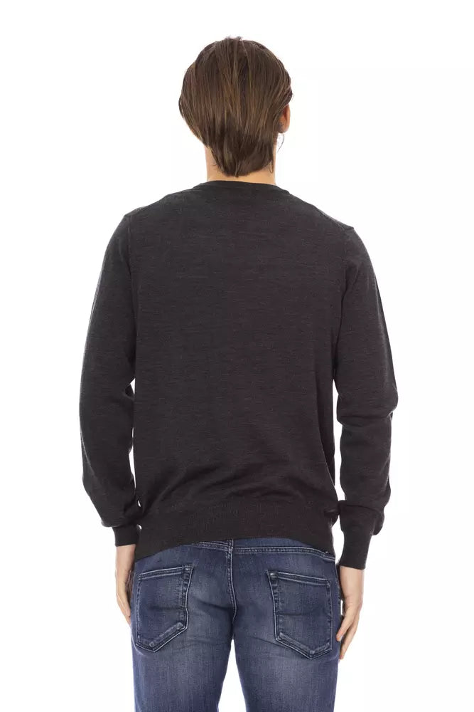 Baldinini Trend Gray Fabric Sweater