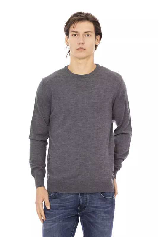 Baldinini Trend Gray Fabric Sweater