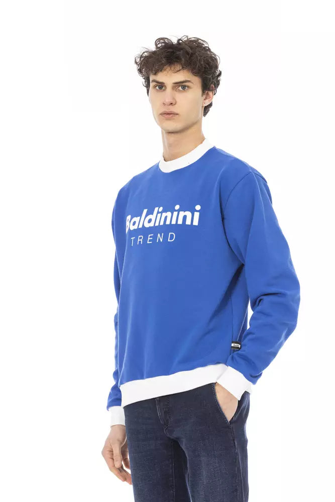 Baldinini Trend Blue Cotton Sweater