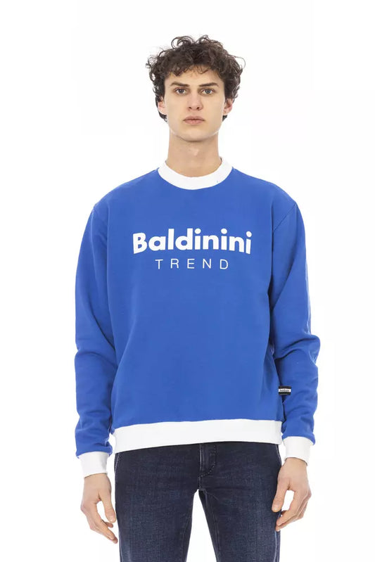 Baldinini Trend Blue Cotton Sweater